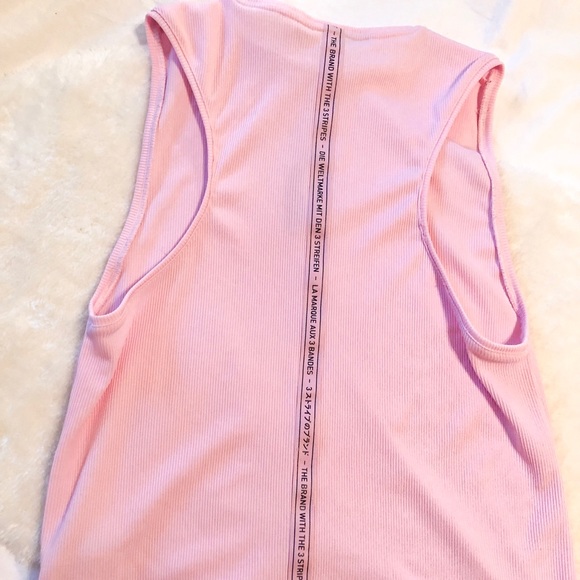 ADIDAS Ribbed Baby Pink Tank - Picture 2 of 2